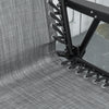 Outdoor Folding Chair, Bungee Sling Foldable Patio Dining Chair with Armrests, Folding Lawn Chair for Camping, Garden, Pool, Beach, Backyard, Grey