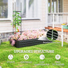 6' x 3' x 1' Raised Garden Bed with 2 Trellis Tomato Cages, Steel Frame Elevated Planter Box, Black