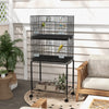Birdcage for Canaries, Lovebirds Finches, Budgie Cage with Removable Tray, Bottom Mesh Panel, Wooden Perches, Swing, Ramp, Food Containers, 30