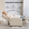 Fabric Recliner Sofa Manual Recliner, Home Theater Seating Single Reclining Sofa Chair with Padded Seat for Living Room, Beige