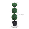 Set of 2 Artificial Ball Boxwood Topiary Trees, 44.1