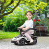 3 in 1 Ride on Push Car for Toddlers, Licensed Kids Sliding Car with Safety Protection Footrest Horn, White