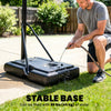 Soozier Portable Basketball Hoop Outdoor, 4.4-10ft Adjustable Height Basketball Goal with Wheels, Fillable Base and Sandbag