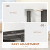 Extendable Dining Table, Expandable Kitchen Table for Small Spaces, Seats up to 6 People, Dark, Grey
