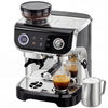 15 Bar Coffee Maker Espresso Machine with Grinder Milk Frother Stainless Steel Espresso Maker for Cappuccino Latte Black
