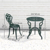 3 Pieces Patio Bistro Table and Chairs Antique Green