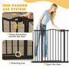 Extra Tall Dog Gate with Door, Pressure Fit, Auto Close, Double Locking for Doorways Hallways Stairs, 29