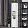 Tall Medicine Cabinet, Freestanding Bathroom Storage Cabinet with Shelves and 2 Cupboards, Bathroom Organizer, White