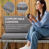 Convertible Wicker Loveseat Grey Patio Chaise Lounge