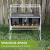 3 Compartments Nesting Boxes for Chickens with Privacy Curtains, Standing Perches, Up to 6-12 Hens