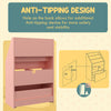 Kids Bookcase with Storage Drawer for Books, Reading Nook, for Classroom, Bedroom, Playroom, Pink