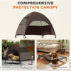 Elevated Dog Bed with Canopy Raised Dog Bed  Washable Mesh Steel Frame 41.7