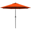 9ft Solar Patio Umbrella Outdoor Sunshade 24 LED Lights Tilt Canopy Orange