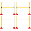 Dog Agility Training Equipment, 4 PCS Obstacle Course with Height Adjustable Jump Hurdle and Bag, Yellow