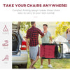 Folding Garden Chairs Set of 2, Reclining Zero Gravity Chair, Sun Lounger with Cushion and Headrest, Wine Red