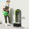 Metal Raised Garden Bed with Trellis for Climbing Plants, Freestanding or Wall Mounted Flower Bed with Privacy Panel