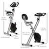 Soozier Foldable Indoor Stationary Bike with 8 Levels of Magnetic Resistance, Exercise Bike for Cardio Workout, Black