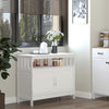 Wooden Console Table with Open Shelf and 2 layers Cabinet  Kitchen Furniture