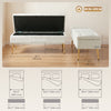 Upholstered Bedroom Bench with Gold Tone Metal Legs, Velvet Tufted and Thick Padding