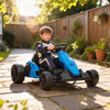 Qaba 24V Electric Go Kart with Dual 150W Motors, Adjustable Seat & 11.2MPH High Speed, Slow Start, 5-Point Harness, Red