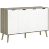 Modern Sideboard and Buffet, Dining Room Cabinet with Adjustable Shelves and 4 Doors, Grayish Brown