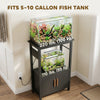 5-10 Gallon Fish Tank Stand Aquarium Stand with Power Outlets, Cabinet, Shelf, 550 lbs Capacity, 20.5