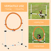 2-in-1 Dog Obstacle Training Agility Equipment Tire Jump Ring/Hurdle Bar with a Simple & Easy Setup & Storage Bag