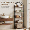Bookshelf 5 Tier Arched Bookcase, 73.2