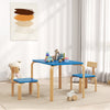Qaba Kids Table and 2 Chair Set, Children Multi-Activity Furniture Set for Playing, Learning, Eating, Craft, Blue