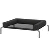 Elevated Dog Bed, Portable Raised Dog Cot with Breathable Mesh, Removable and Water-Resistant Bolsters, Black