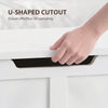 39.4 Inches Storage Chest, Storage Trunk with 2 Safety Hinges for Living Room, White Wood Grain
