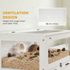 Hamster Cage with Storage Cabinet, Small Animal Cage with Pull Out Drawer and Acrylic Panels, 30
