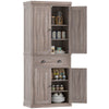Long Standing Kitchen Cabinet w/ 2 Drawers MDF Board