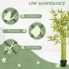4FT Artificial Bamboo Tree Set of 2, Faux Decorative Plant in Nursery Pot for Indoor Decor