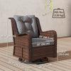 PE Rattan 360° Swivel Patio Chair with Cushion