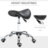 Adjustable Hydraulic Rolling Salon Stool Swivel Saddle Chair Spa Beauty Seat PU Leather,  Black