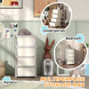 4 Tier Kids Toy Organizer and Storage Bins with 4 Plastic Drawers, Cream White